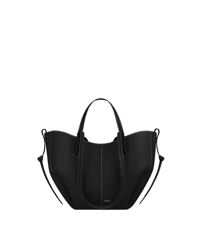 Cyme Mini Edition  Textured Black with Ecru Stitching