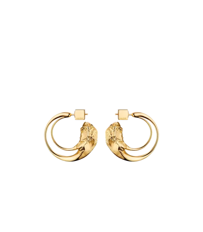 Eroz Hoop Earrings Edition  24 carat gold gilded