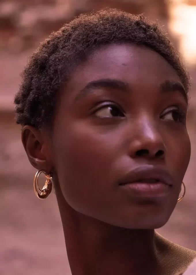 Eroz Hoop Earrings Edition  24 carat gold gilded