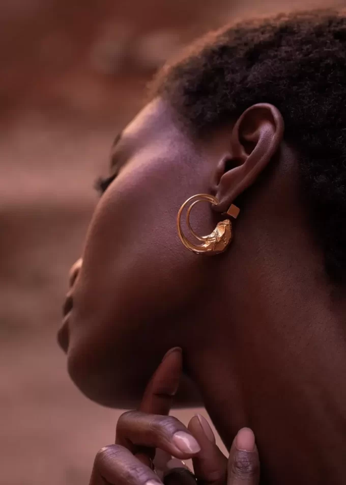 Eroz Hoop Earrings Edition  24 carat gold gilded