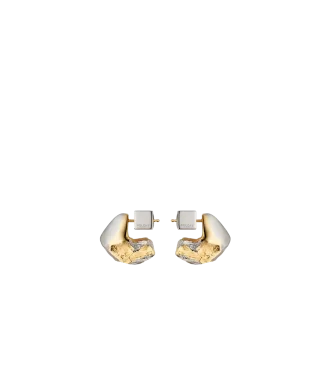 Eroz Stud Earrings Edition Duo palladium with 24 carat gold plating Eroz Stud Earrings Edition Duo palladium with 24 carat gold plating