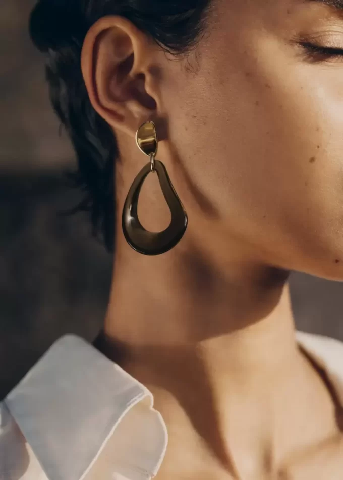 Naé Drop Earrings Edition  Smoked glass