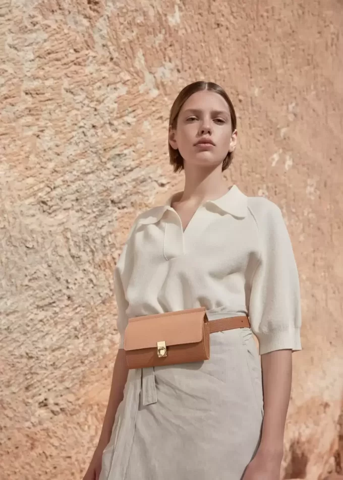 Numéro Sept Belt Edition  Textured Duo Camel