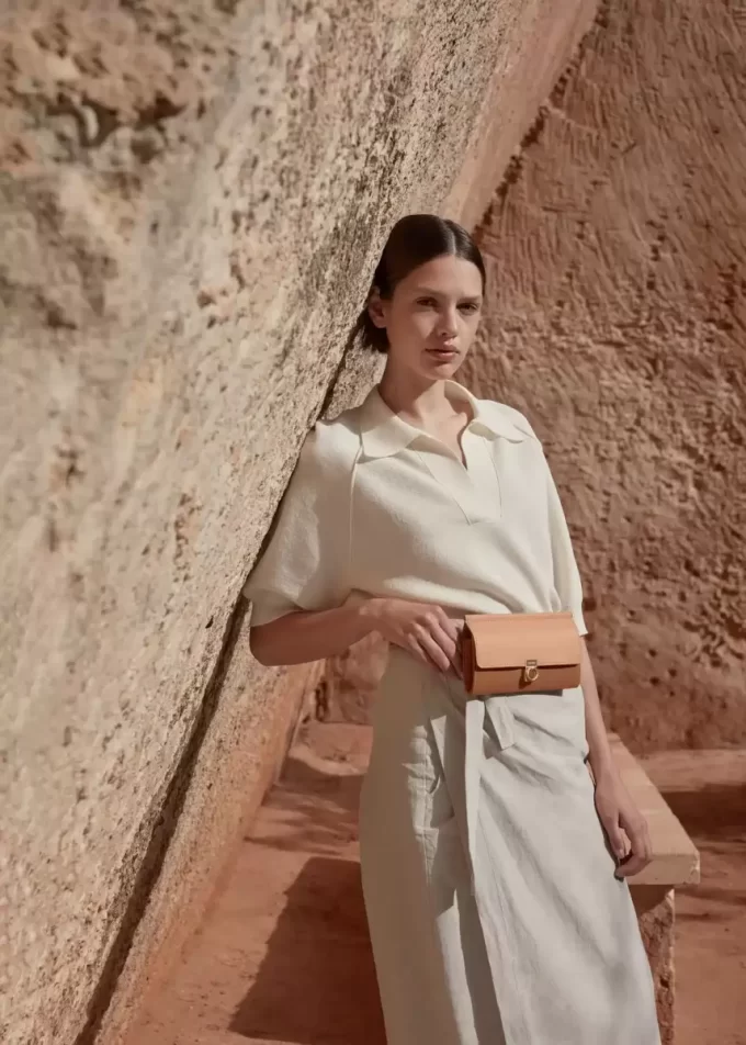 Numéro Sept Belt Edition  Textured Duo Camel