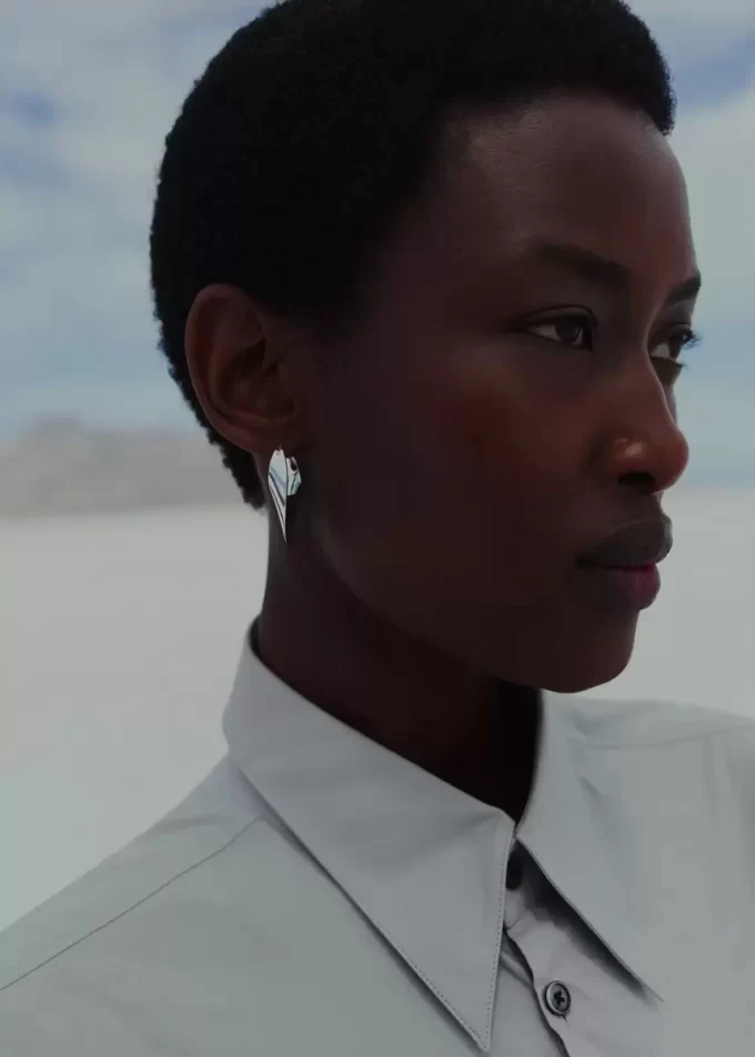 Éole Slim Hoop Earrings Edition plated brass