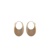 Éole Slim Hoop Earrings Edition Taupe Leather Éole Slim Hoop Earrings Edition Taupe Leather