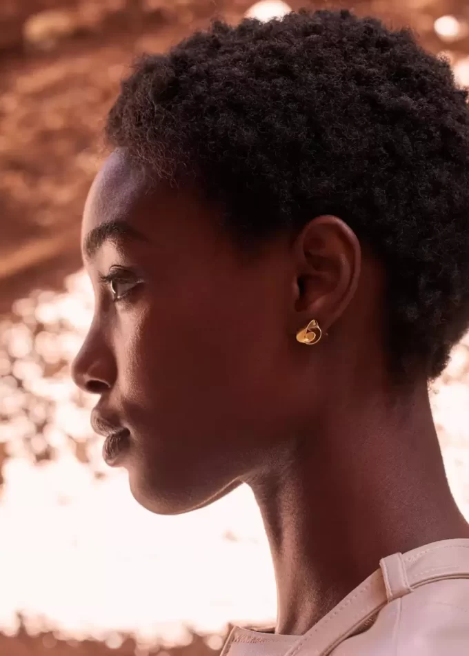 Éole Stud Earrings Edition  24 carat gold gilded