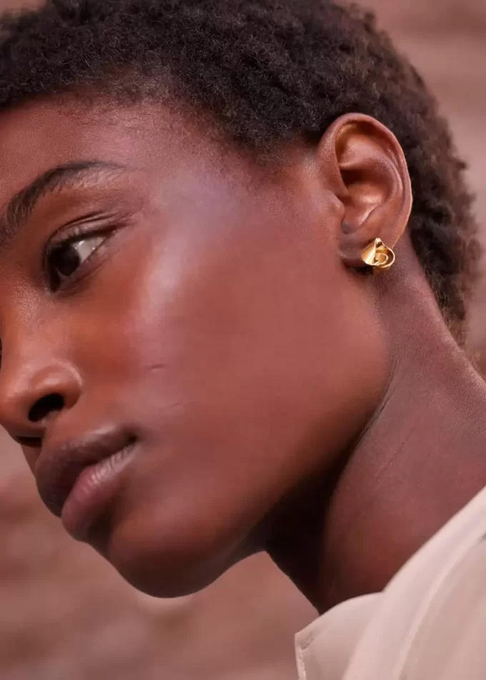 Éole Stud Earrings Edition  24 carat gold gilded