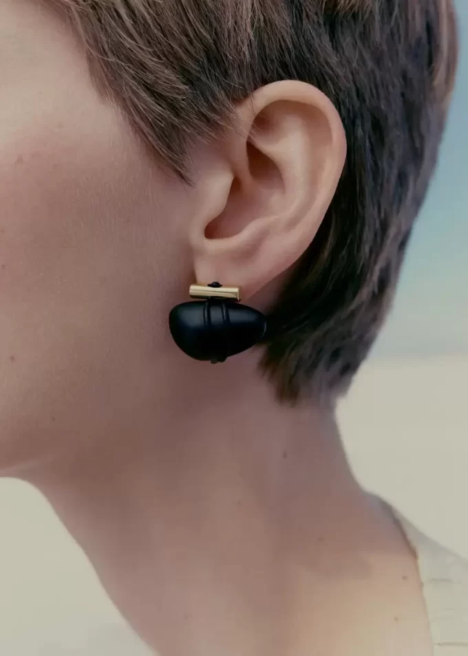 Téré Stud Earrings Edition Black Marble Téré Stud Earrings Edition Black Marble